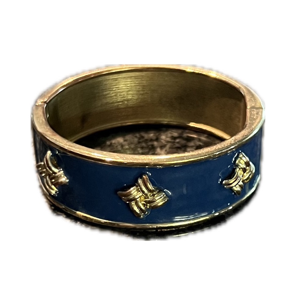 Blue and Gold Enamel Bracelet - Picture 1 of 6
